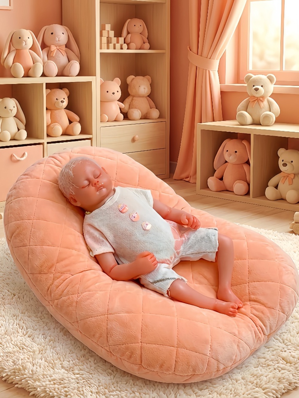 Miniature Polymer Clay Baby Doll 5.95" in.